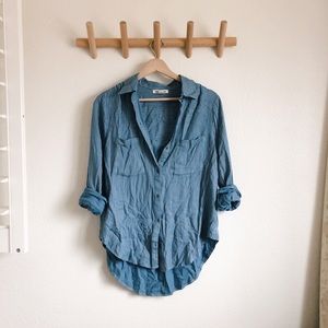 Billabong Sustainable Stripe Button Down Top